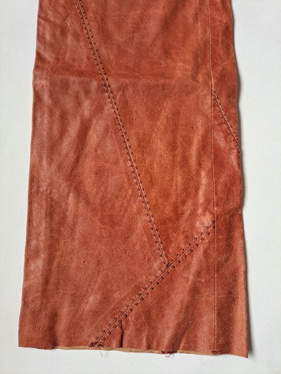 Plein Sud Women's 100% Leather Brick color Pants Size 36/4 - Picture 9 of 14